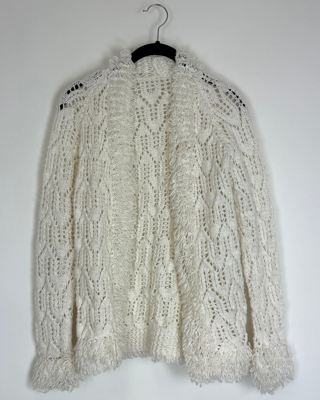 White Crochet Sweater - Size 4/6
