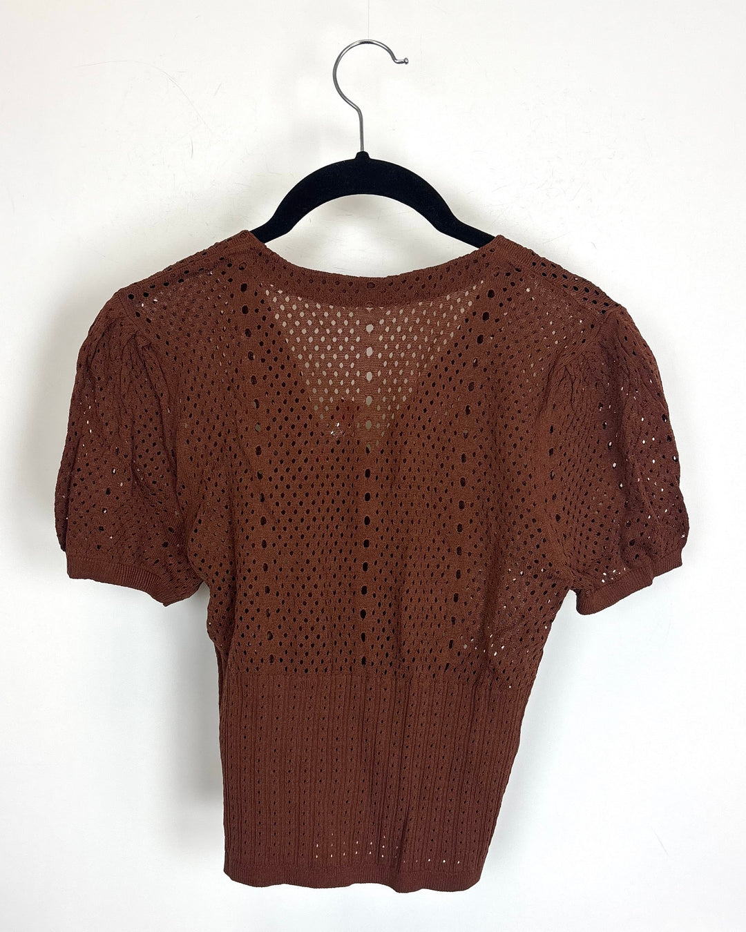 Mocha Pointelle Top - Size 2/4