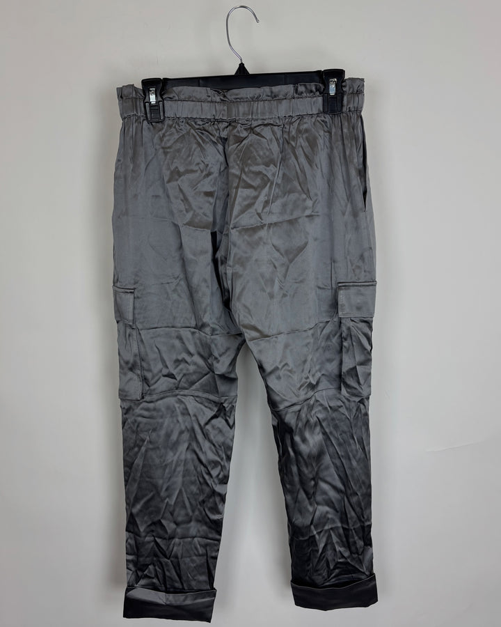 Grey Satin Like Pants - Size 0/2