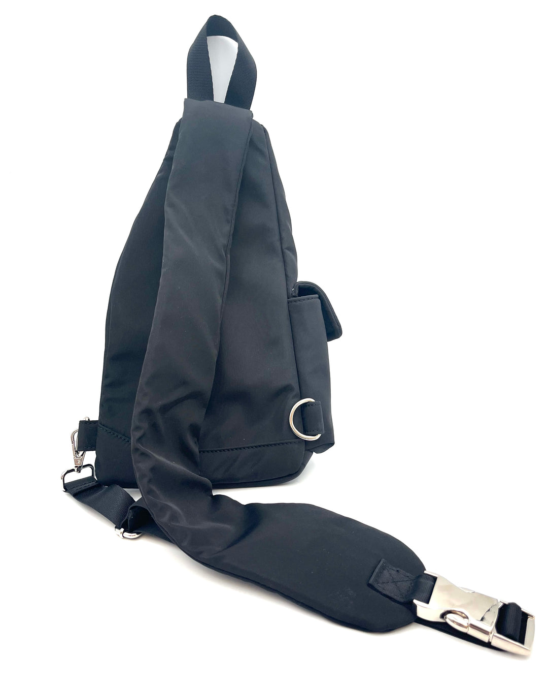 Black Sling Bag With Adjustable Strap