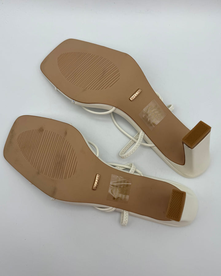 White Sandal Heels - Size 7, 8 and 10
