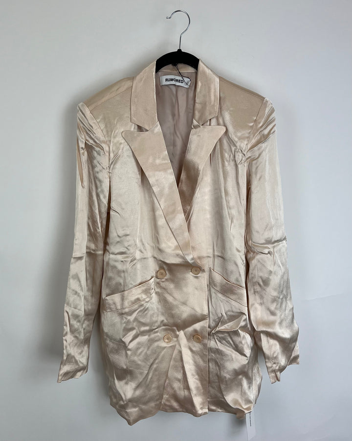 Champagne Satin Blazer - Size 4/6