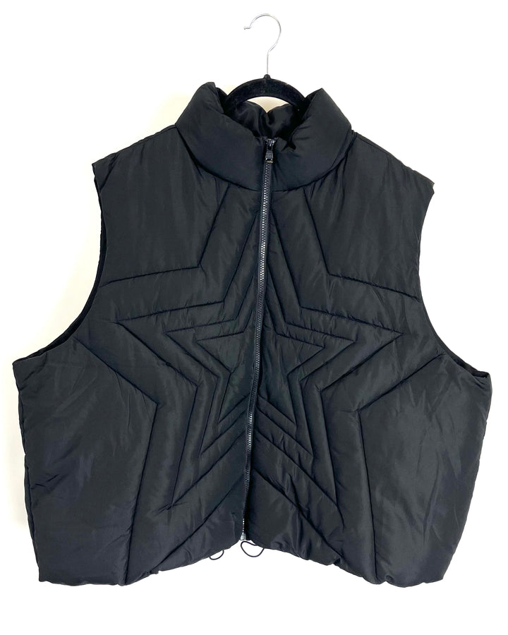 Black Puffer Vest - Size 2X