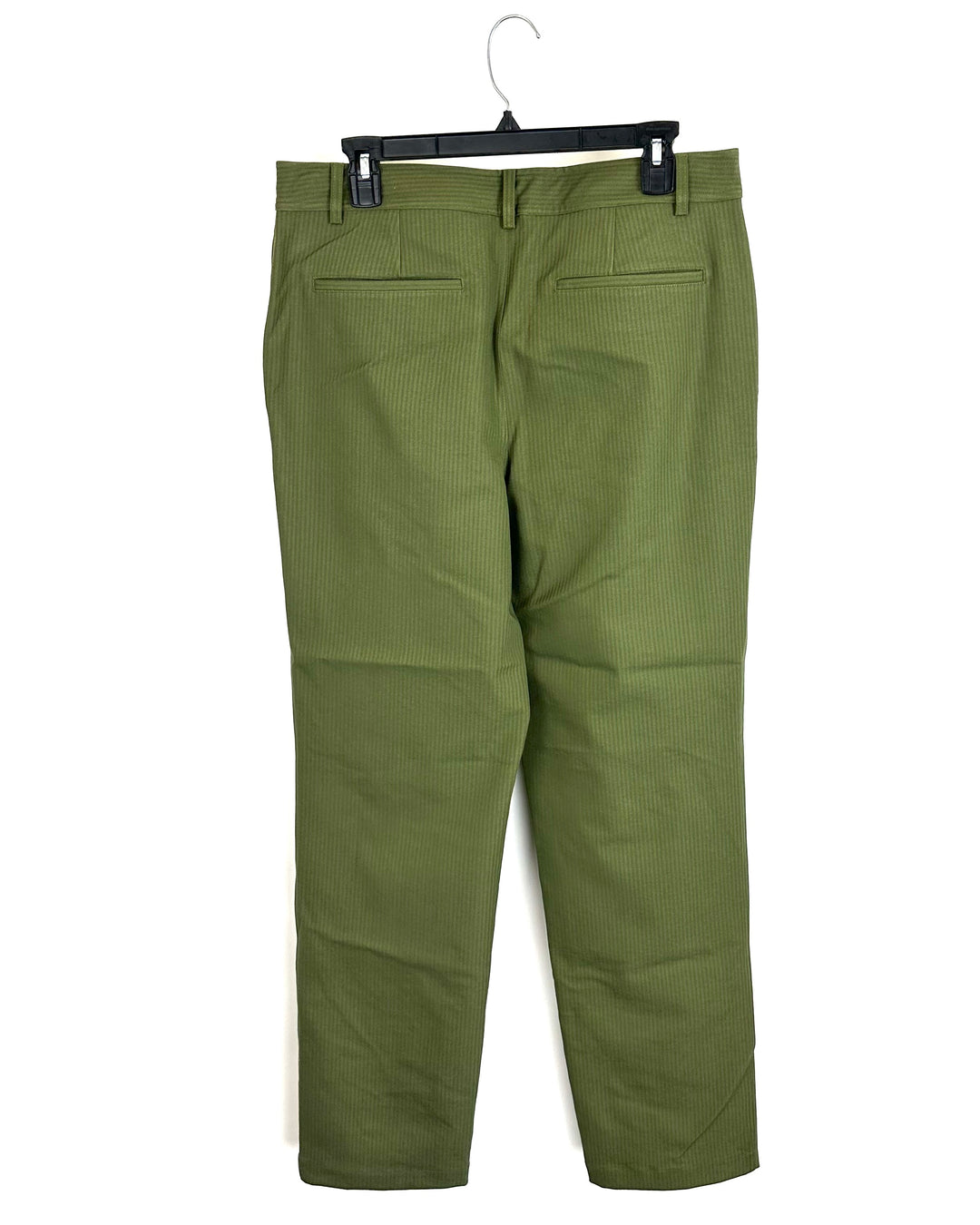 Men's Green Striped Trousers - Size 32