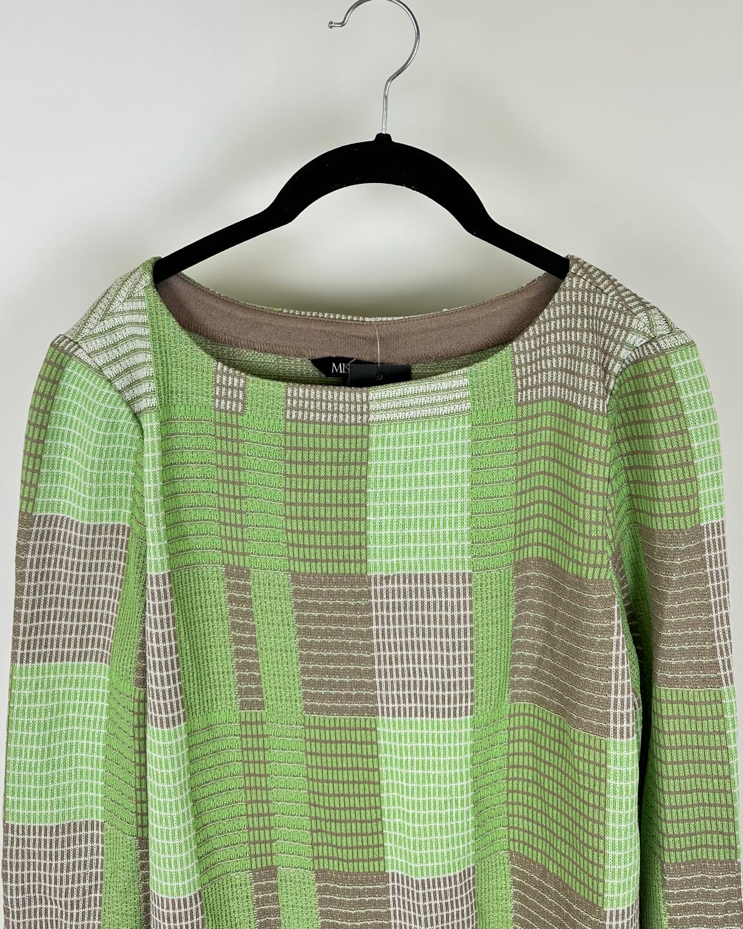 Green And Brown Long Sleeve Top - Size 2/4