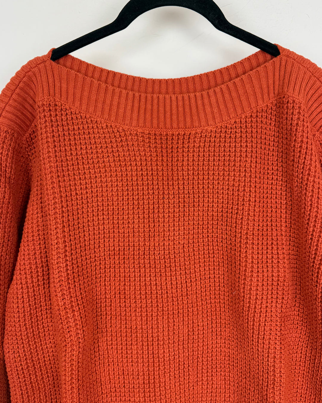 Burnt Orange Boat Neck Sweater - Size 6/8