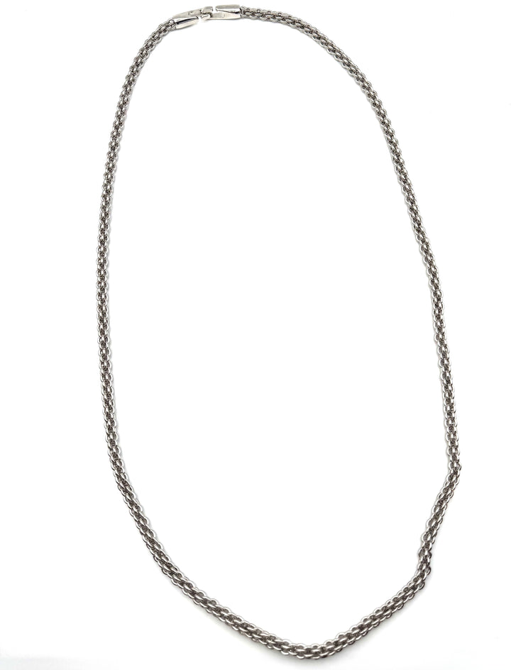 Dark Silver Thick Chain Necklace