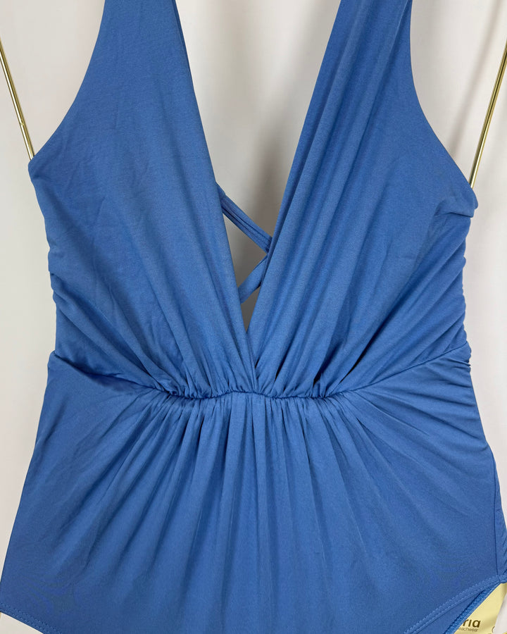 Periwinkle Blue Scrunch One Piece Swimsuit - Size 2/4