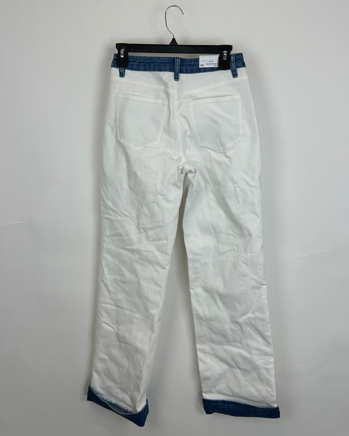 BAYEAS White Panel Jeans - Size 26