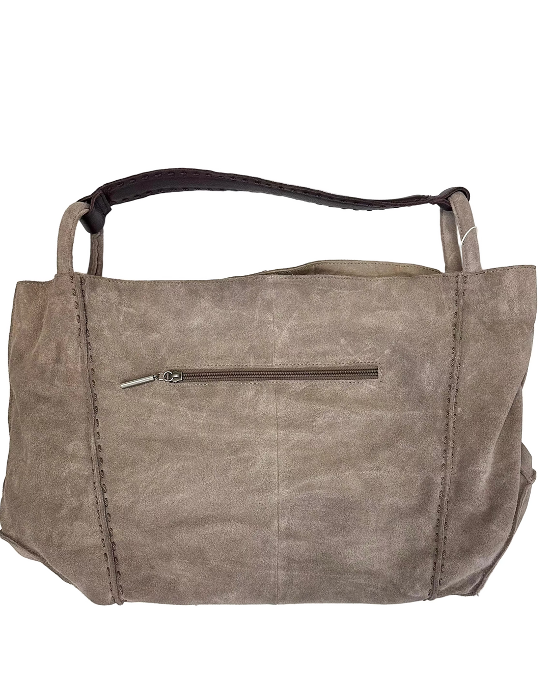 Desert Taupe Suede Tote Bag