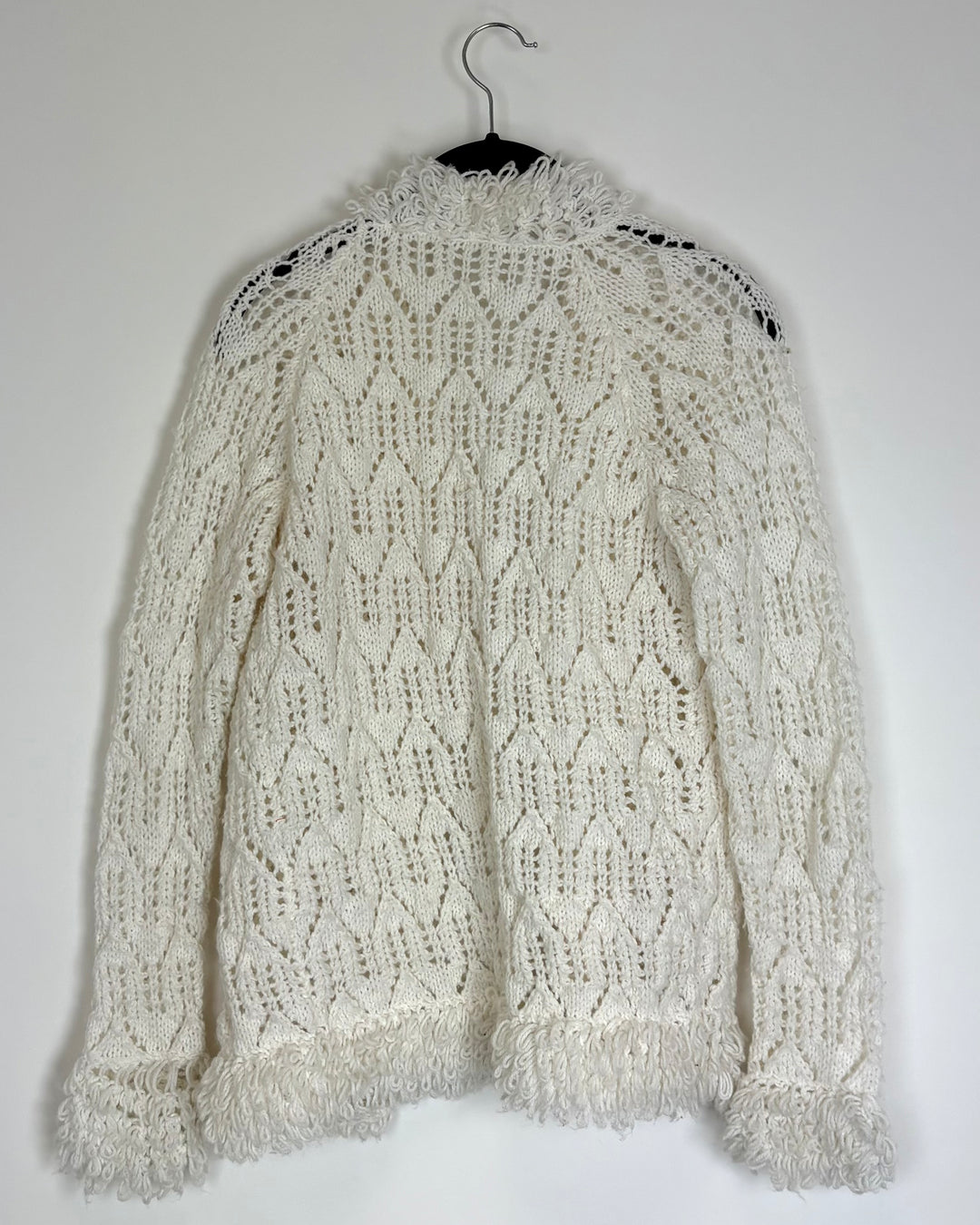 White Crochet Sweater - Size 4/6