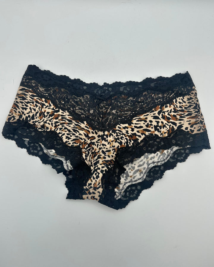 Black And Animal Print Underwear Pack - Size 6