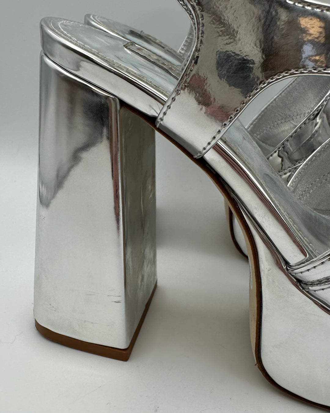 Silver Patent Leather Heels - Size 5.5, 8, 8.5, and 9.5