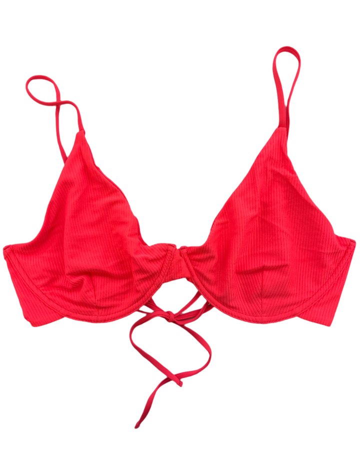Neon Coral Underwire and Adjustable Strap Bikini Top - Extra Extra Extra Large