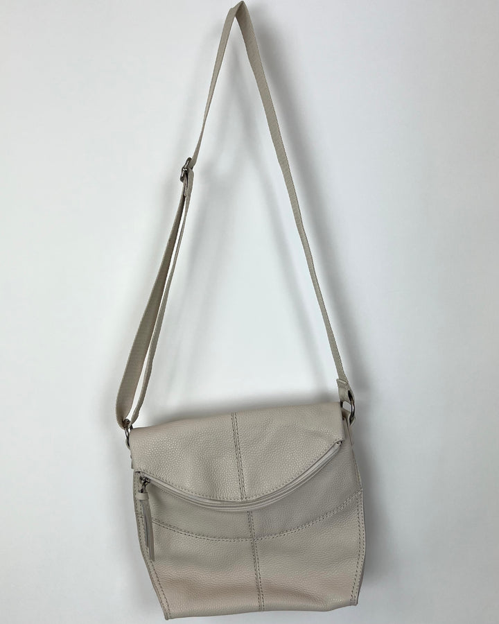 Beige Leather Crossbody Bag