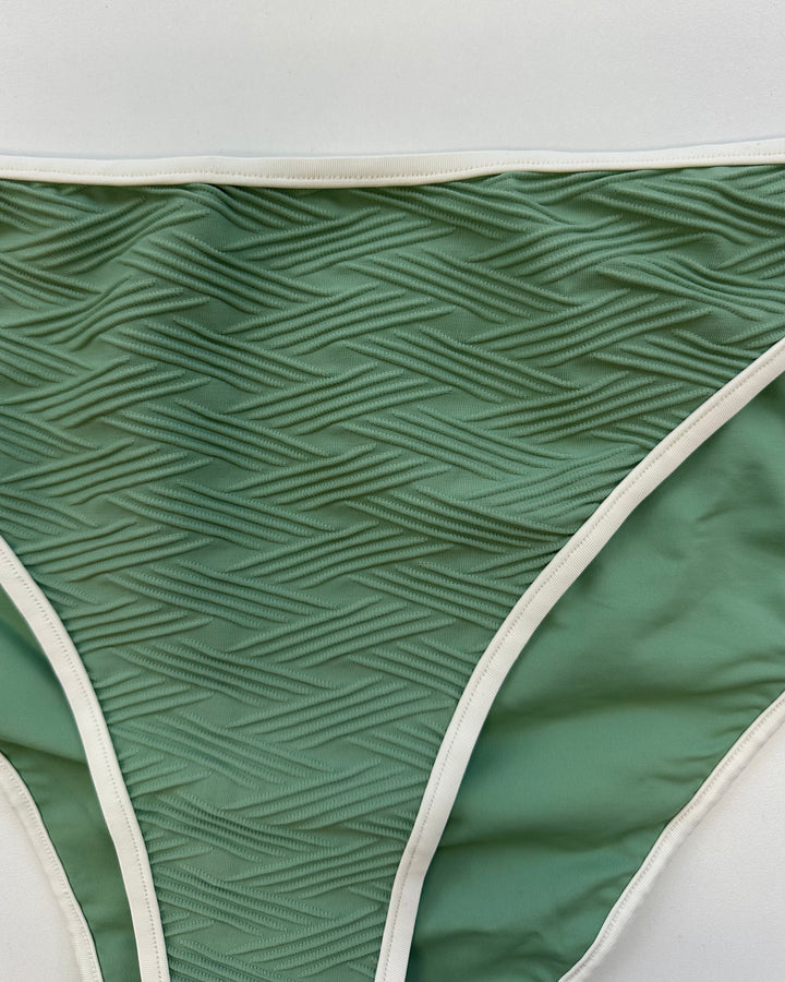 Olive Green Side Cut Out Swim Bottom - Extra Extra Large