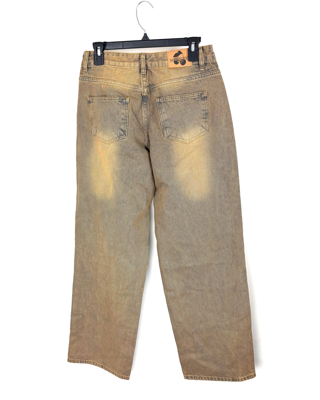 White Fox Brown Acid Wash Jeans - Small