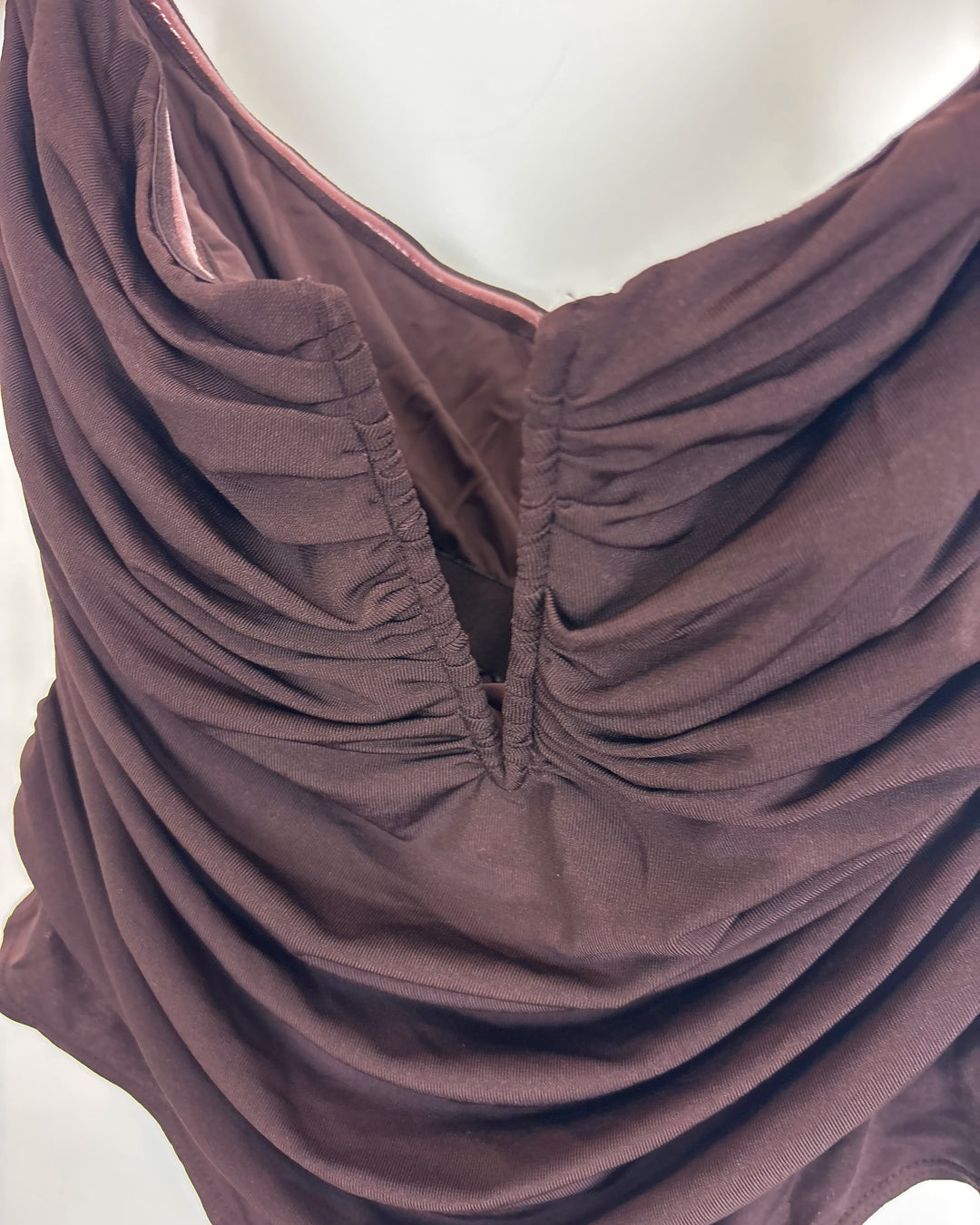 Brown Ruched Bodysuit - Size 2/4
