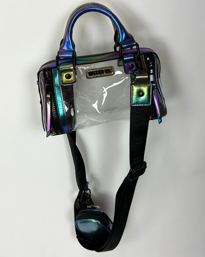 Multicolor Iridescent Transparent Shoulder Bag