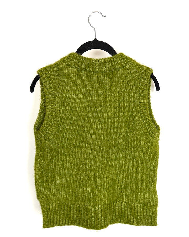 Olive Green Sweater Vest - Size 0/2