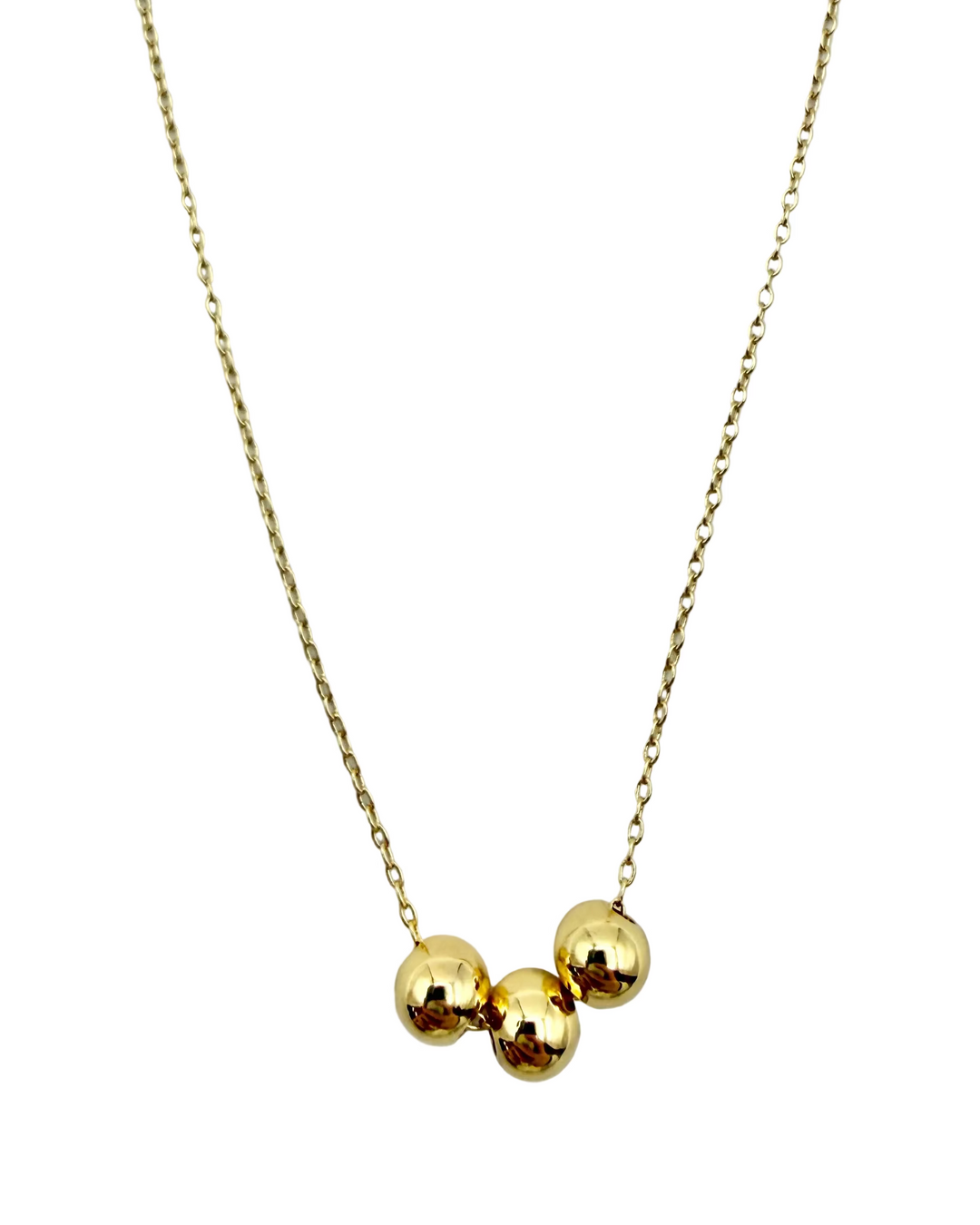 Gold Sphere Pendant Necklace