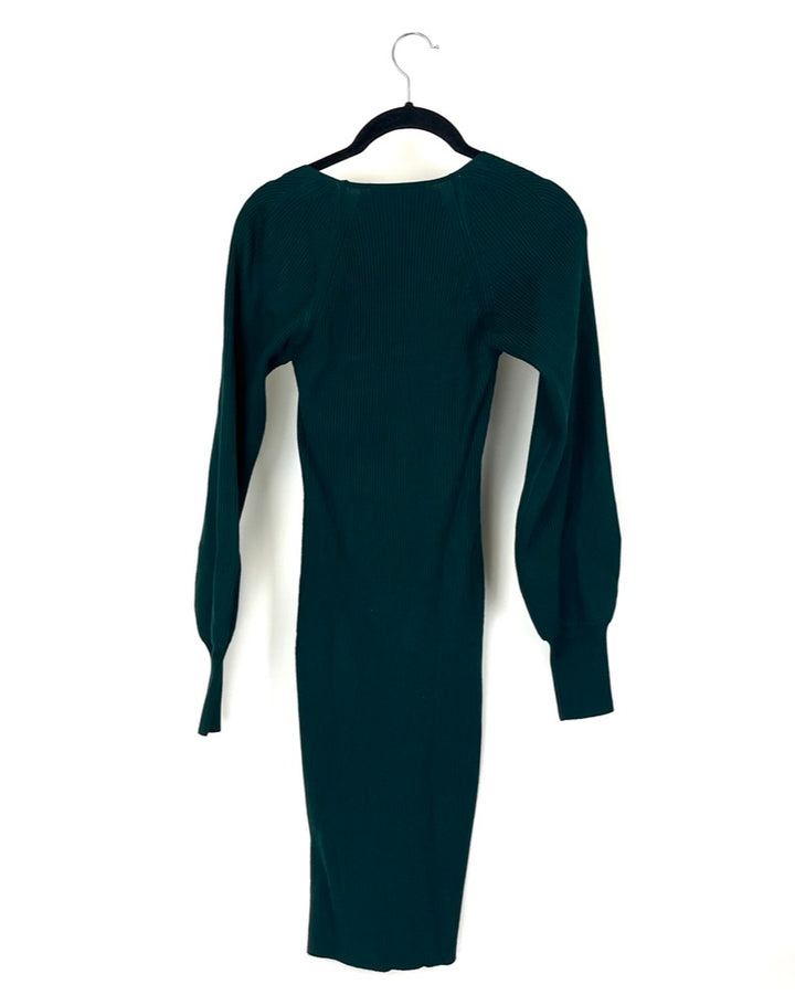 Dark Teal Fitted Dress - Size 0/2