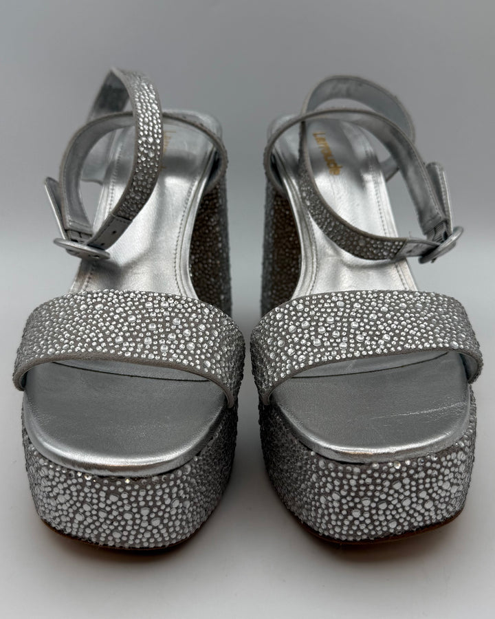 Silver Rhinestone Heels - Size 7, 8.5 and 10