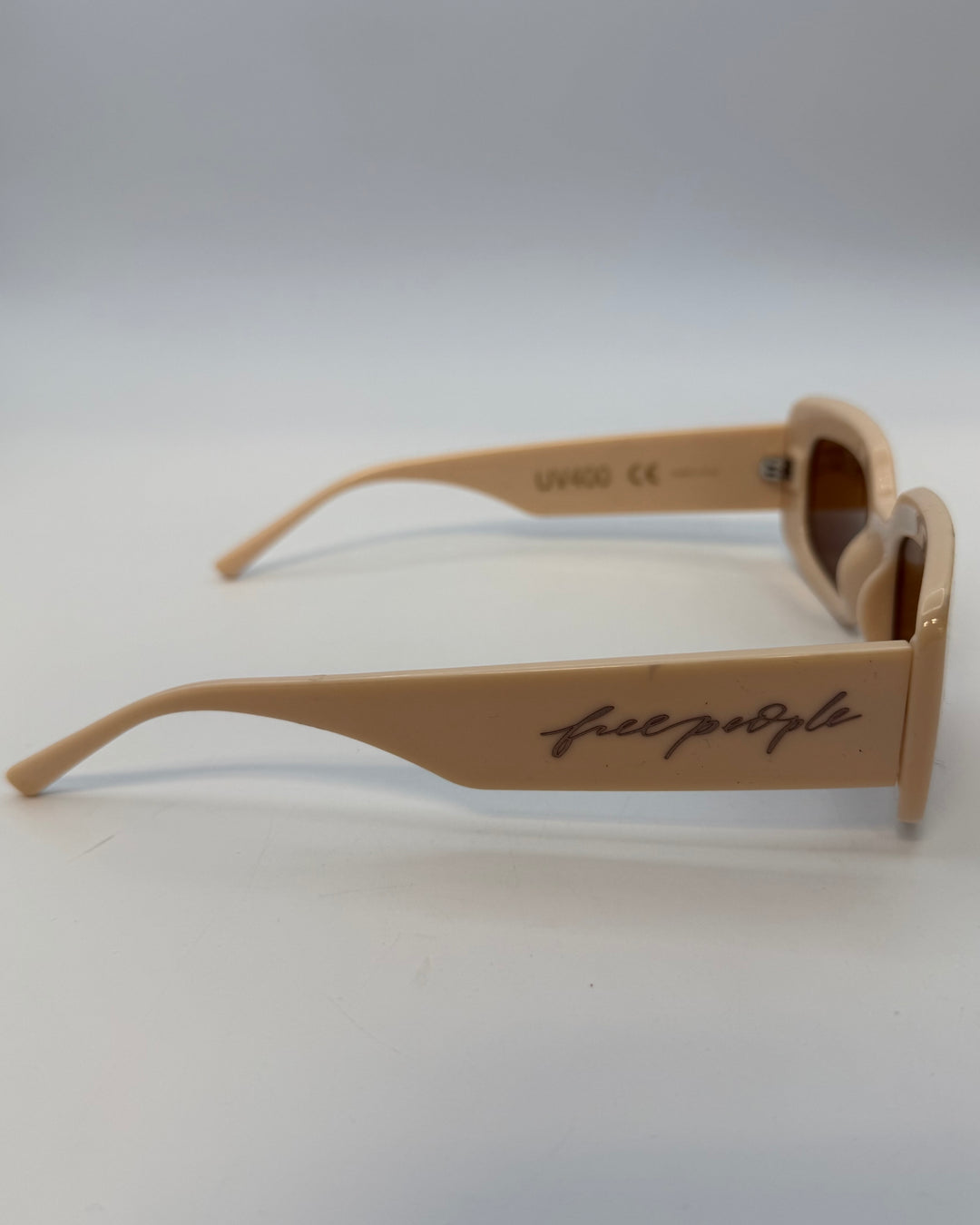 "I got my eye on you" Light Peach Rectangle Sunglasses