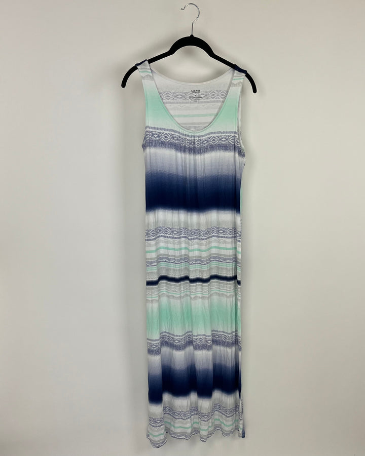 Blue and Green Lounge Dress - Size 4/6