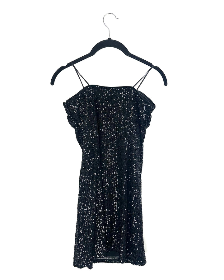 Black Strapless Sequin Dress- Medium and Large