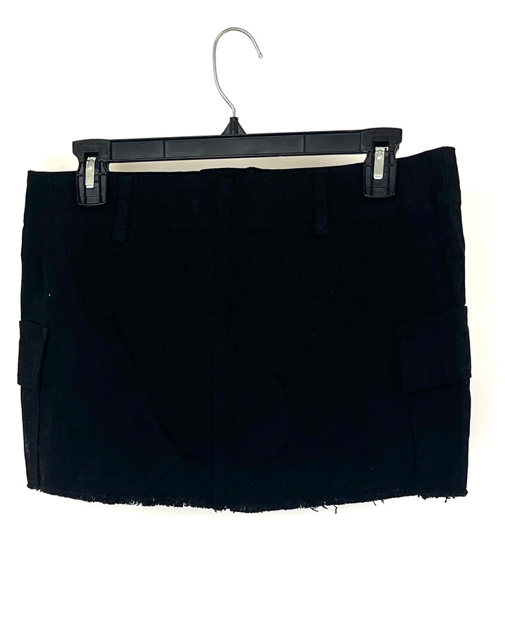 Black Cargo Skirt - Size 2/4