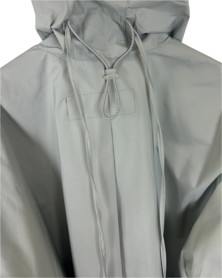 Light Gray Long Raincoat With Bungee Belt - Size 2/4, 6/8, 8/10 and 10/12