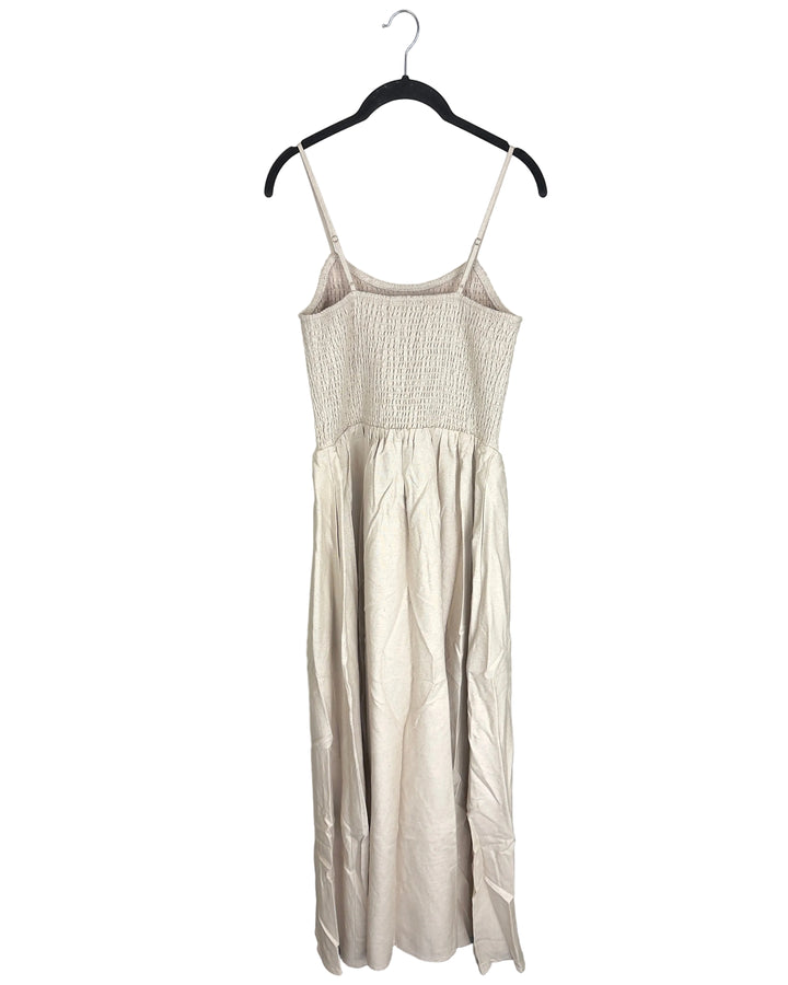 Beige Spaghetti Strap Dress - Size 6/8