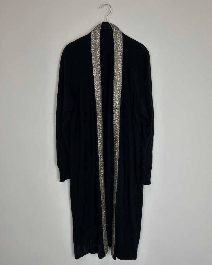 Black Sequined Cardigan - Size 6/8