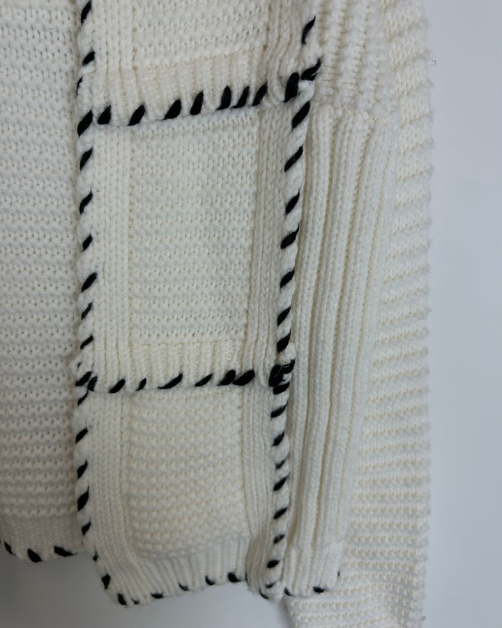 White Open front Cardigan -  Size 2/4