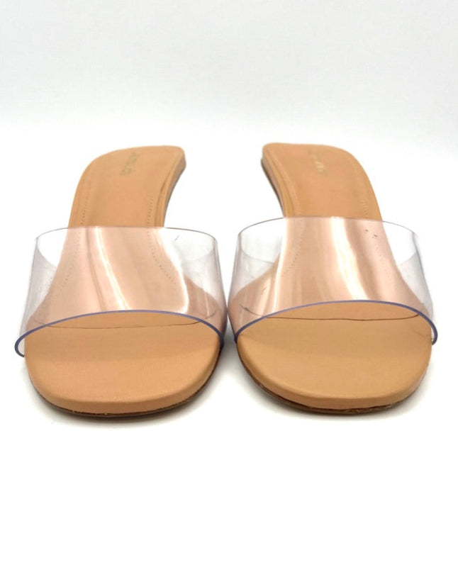 Tan And Clear Mule - 5 and 6