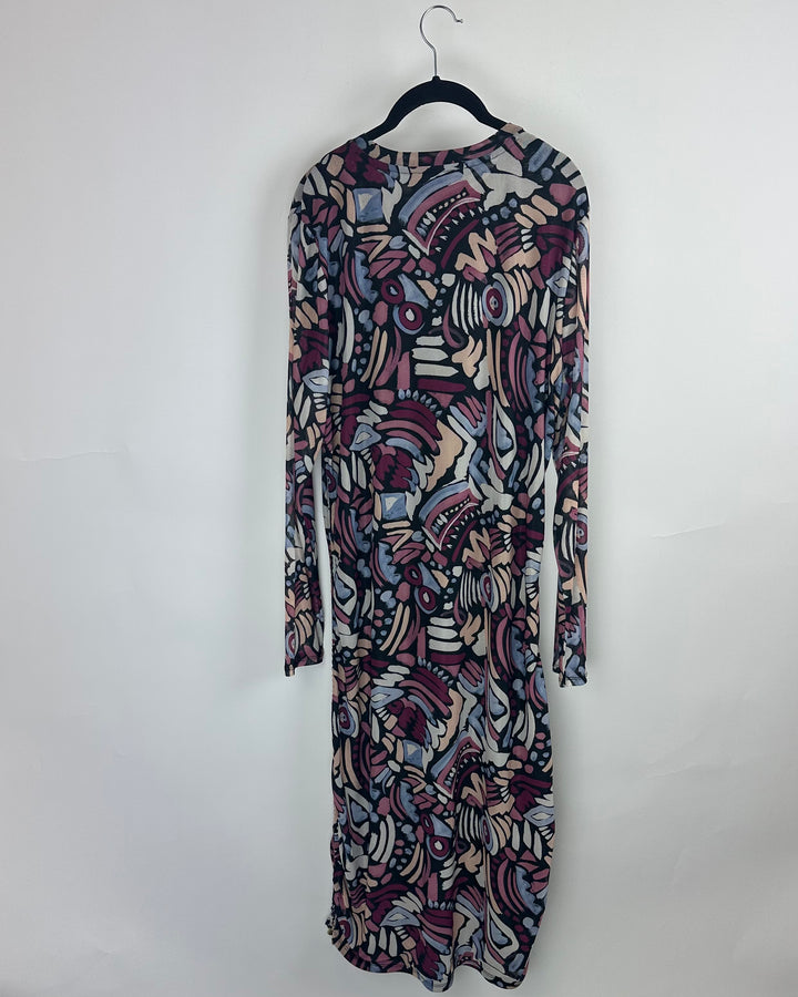 Mesh Patterned Dress - Size 2X
