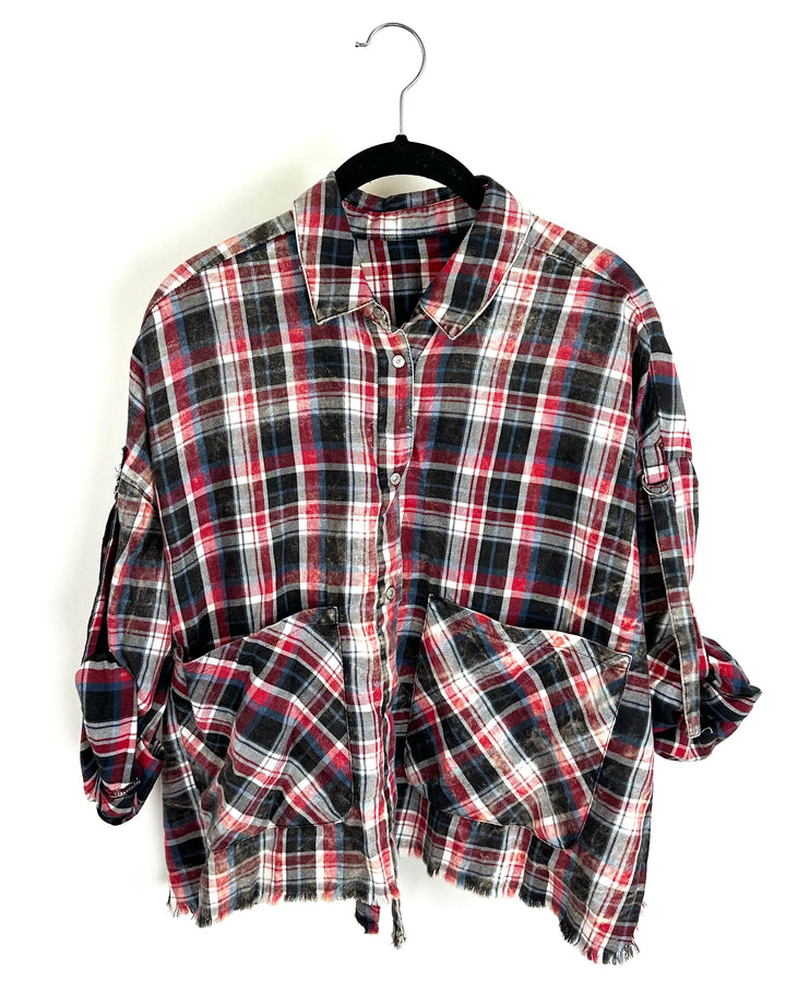 Cropped Flannel Top - Size 2/4