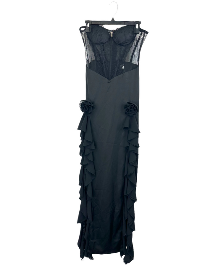 Miss Circle Black Corset Dress - Small