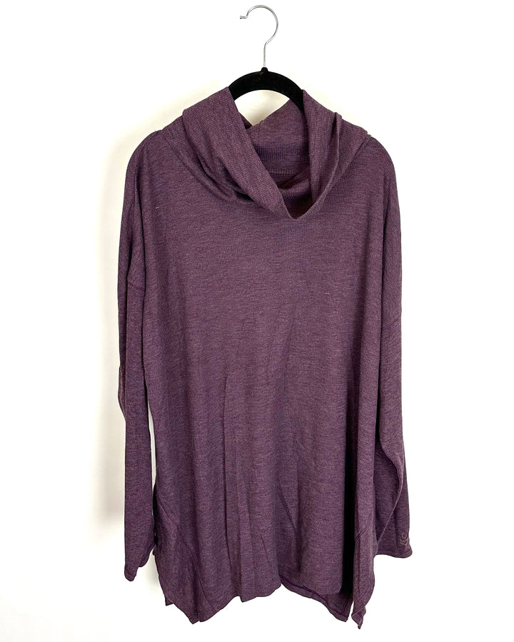 Purple Waffle Knit Top - 1X