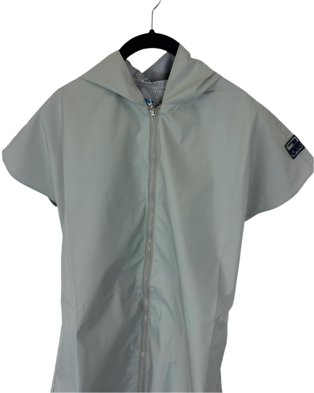Light Gray Short Sleeve Raincoat With Bungee Belt - Size 4/6, 6/8, 8/10 and 10/12