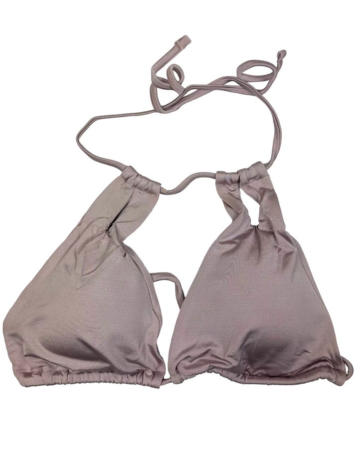 Pale Mauve Cut Out Bikini Top - Small