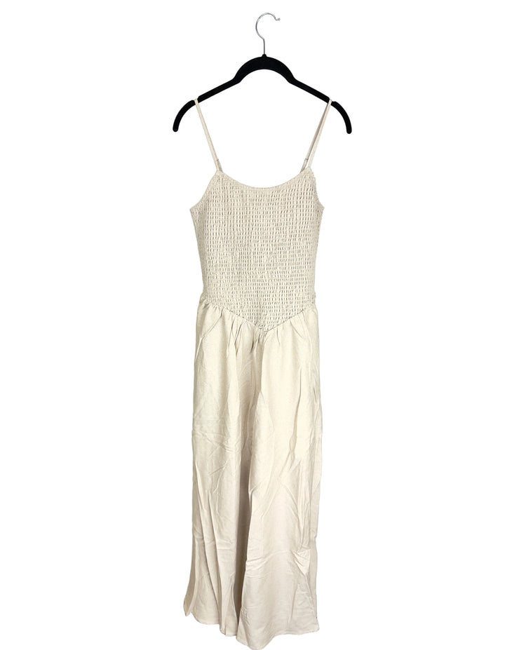 Beige Spaghetti Strap Dress - Size 6/8