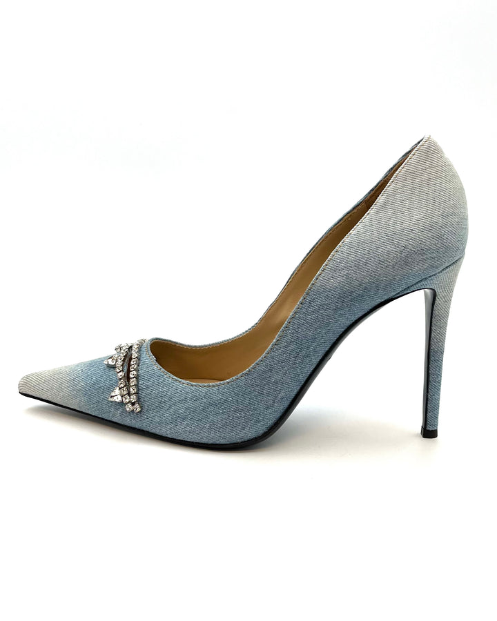 Denim Gem Heels - Size 10