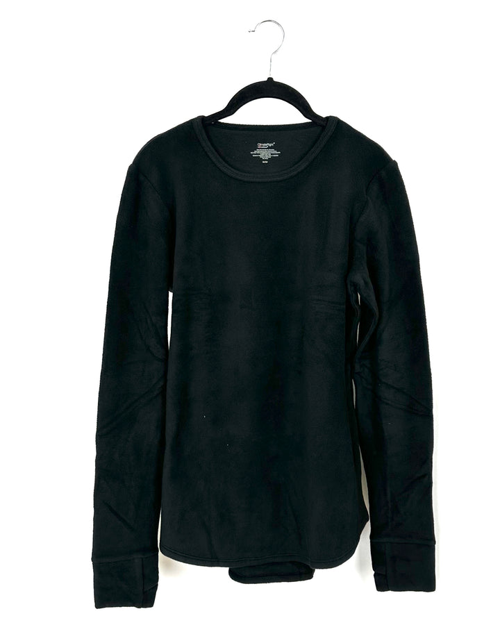 Black Fleece Pajama Shirt - Size 6/8
