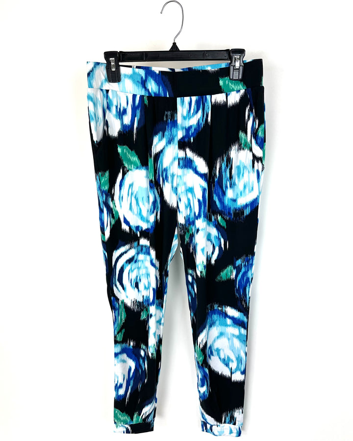 Black And Blue Joggers - Size 4/6 and 8/10