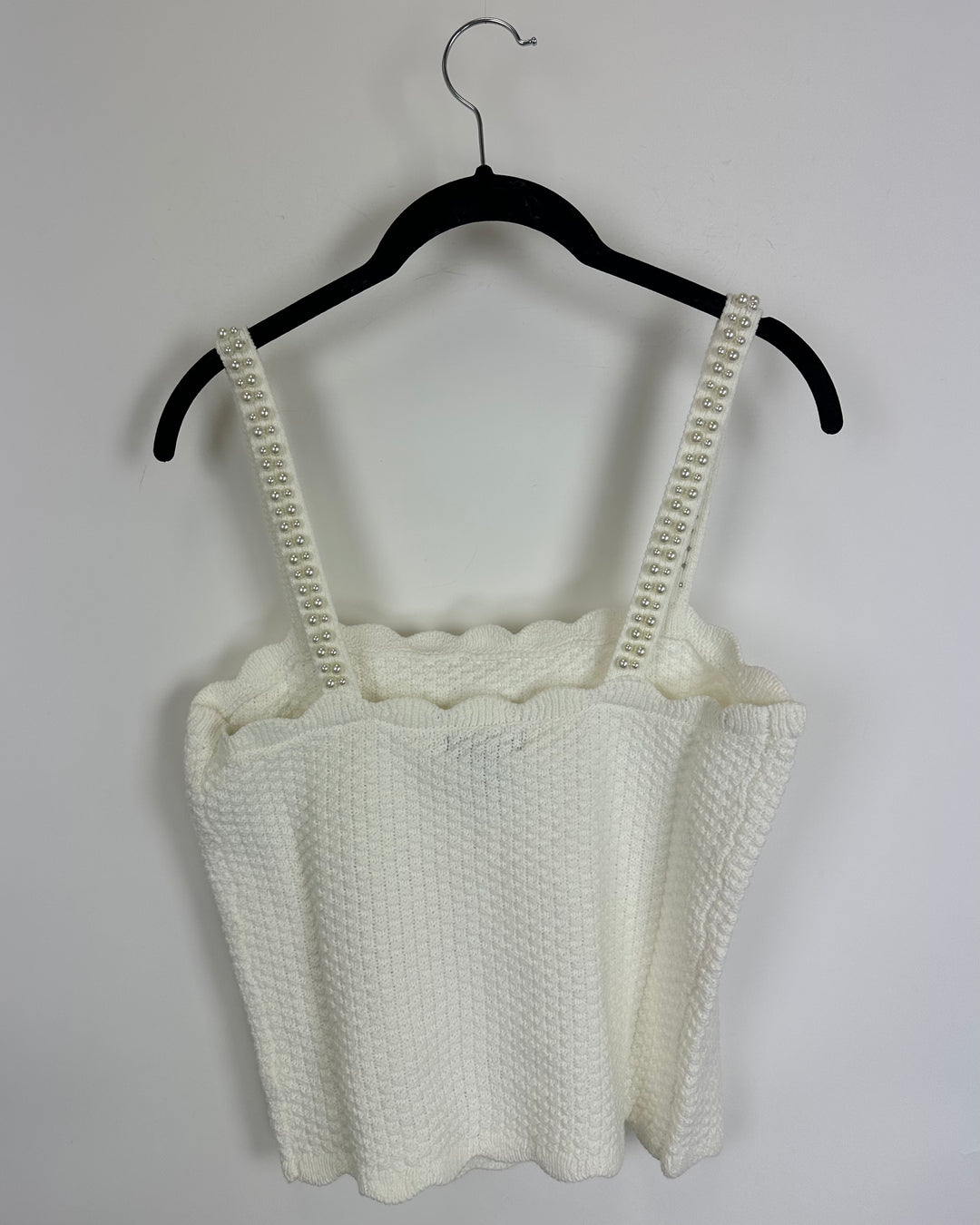 White Knit Faux Pearl Top - Size 4/6 and 6/8