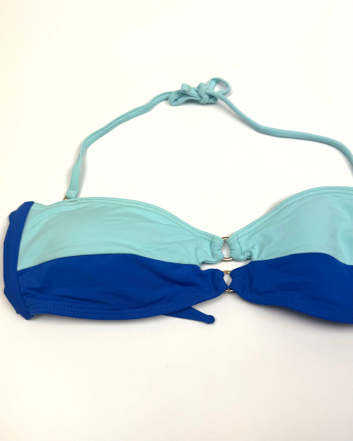 Bright Blue & Sky Blue Convertible Bikini Top - Small