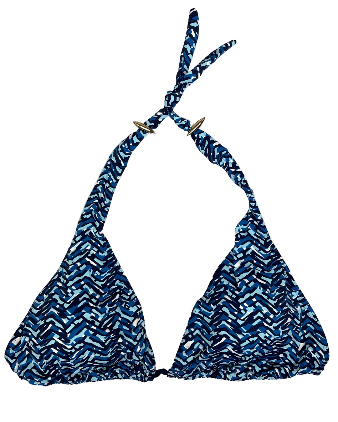 Shades of Blue String Multi Wear Bikini Top - Small