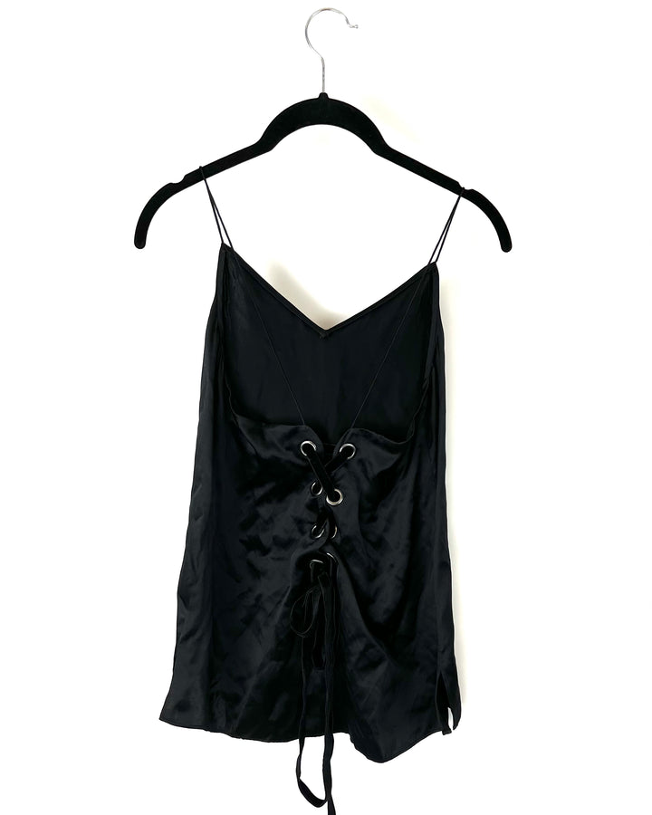 Black Tie Back Tank - Size 0-2